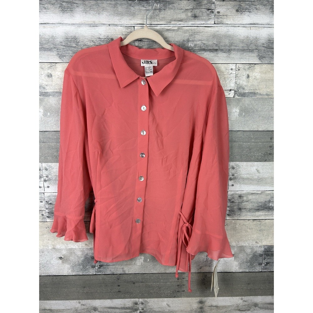 JBS Ltd Women's Pink Button Up Blouse 20W